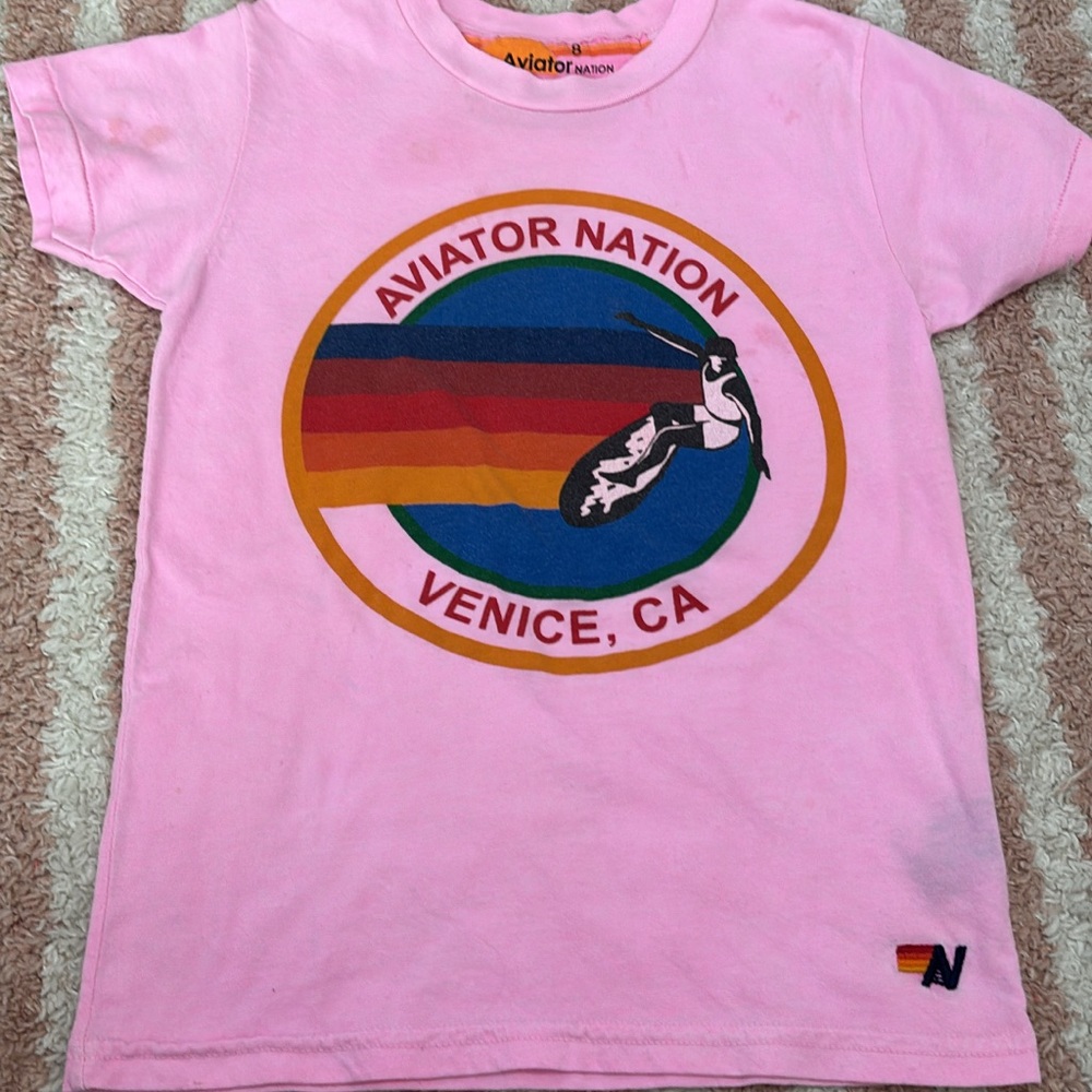 Aviator Nation Pink Kids T-Shirt
